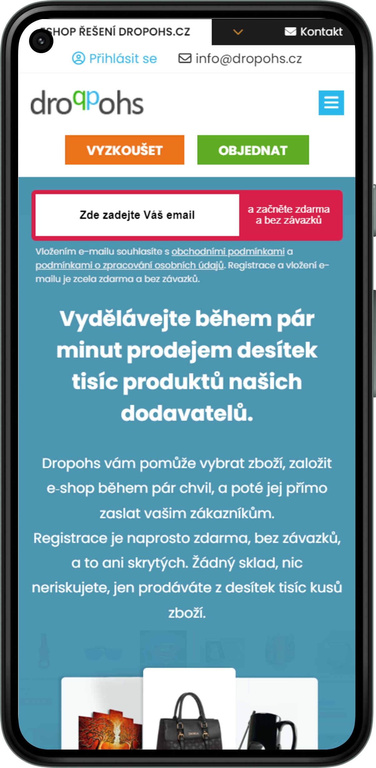 Dropohs - mobilní verze Dropohs - mobilní verze