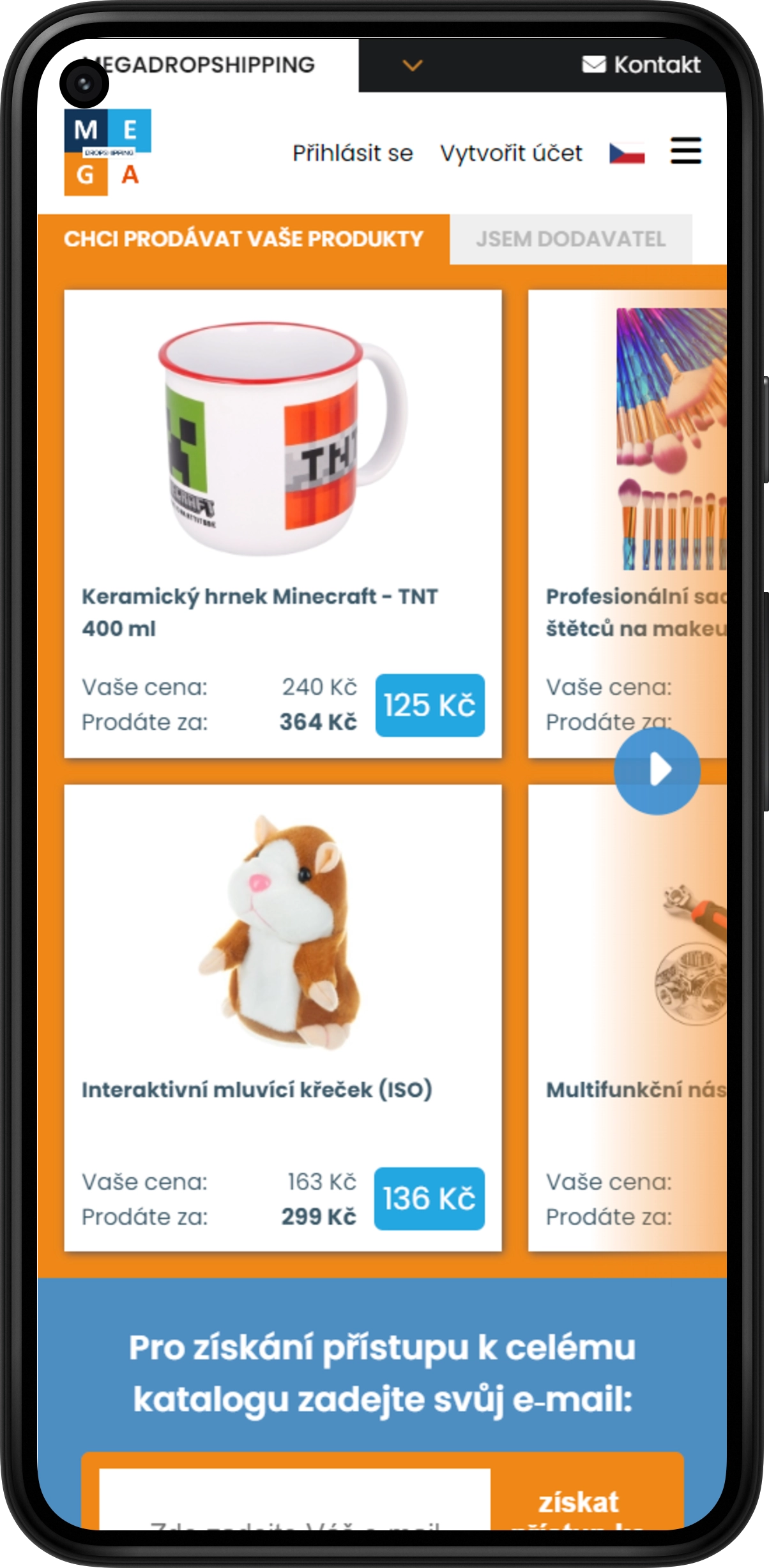 MegaDropShipping - mobilní verze MegaDropShipping - mobilní verze