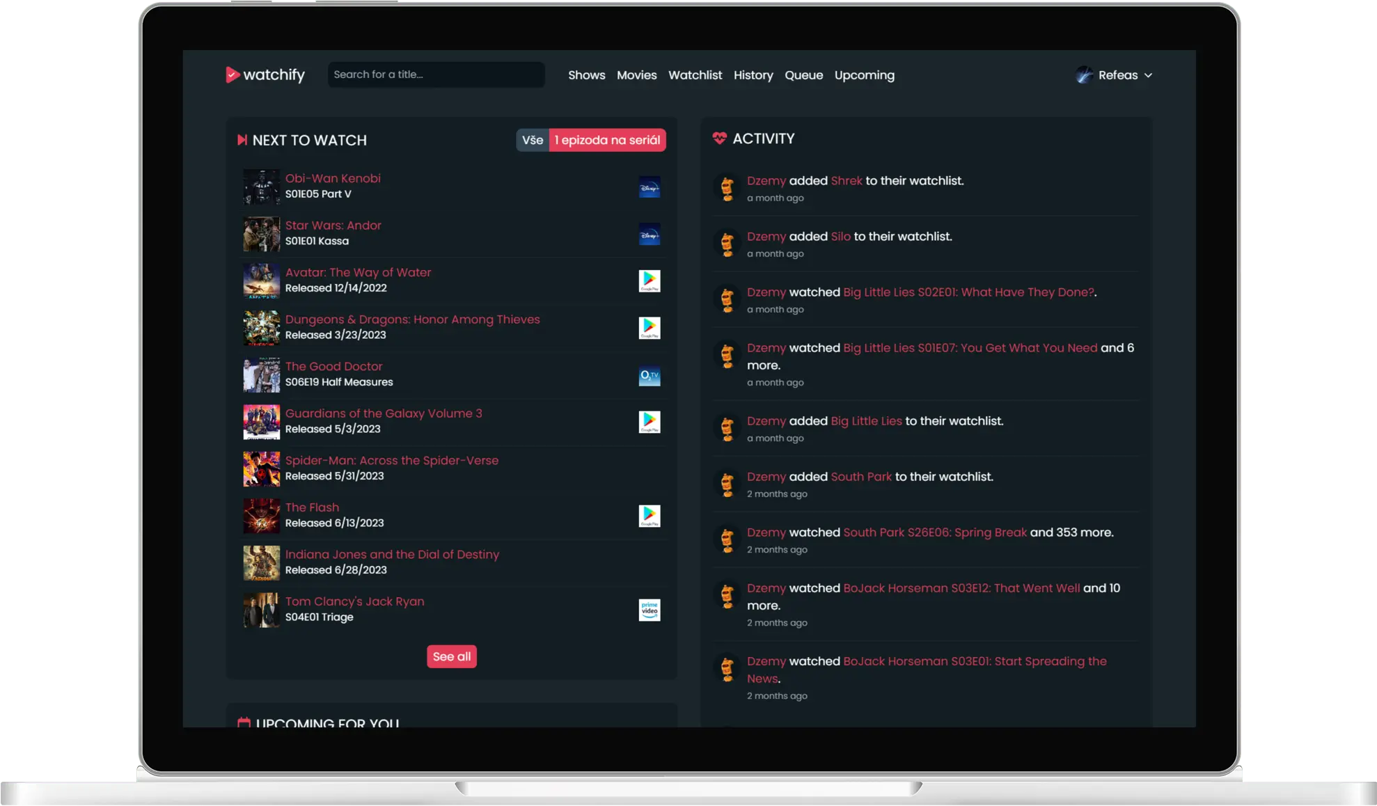 Watchify - PC verze Watchify - PC verze